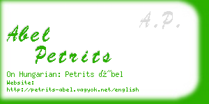 abel petrits business card